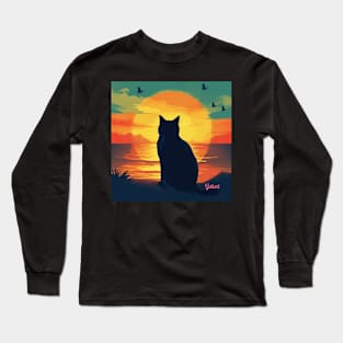 Retro Cat Shirt Long Sleeve T-Shirt